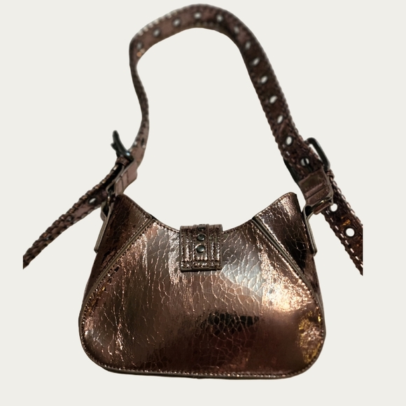 Silence + Noise Brown Shoulder Bag with Metallic Finish - Picture 8 of 15